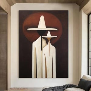 大きな顔のない肖像画 抽象的な女性の絵画 女性の顔のアートワーク 黒