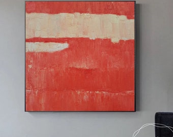 Extra Large Wall Art,Red Oil Painting Abstract Painting On Canvas,Abstract Artwork Contemporary Art,Large Original Abstract Painting,Red Art