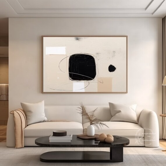抽象画　ベージュ　ブラウン　グレー　ブラック　絵画　海外　アート作品 1_4f977045ff4db1e492d08aec97f0