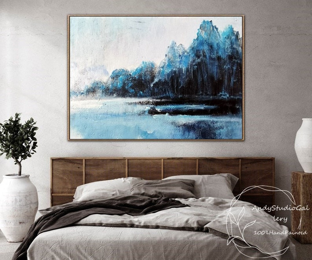 Large Abstract Landscape Oil Painting Original Abstract Wall Art ...