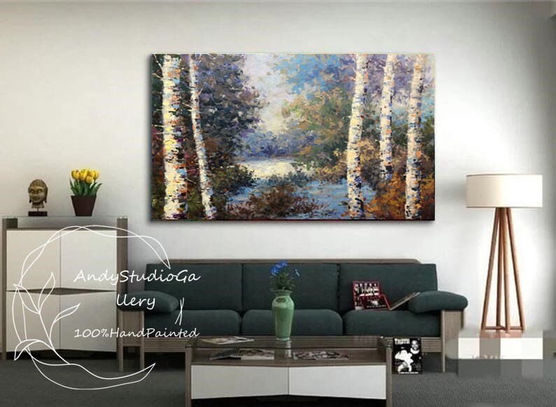 Extra Large Landscape Canvas Wall Artabstract Colorful | Etsy