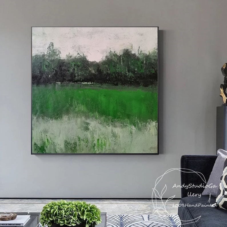wall decor landscape painting gift nature art Original oil painting on canvas home decor wall art Bright Glade