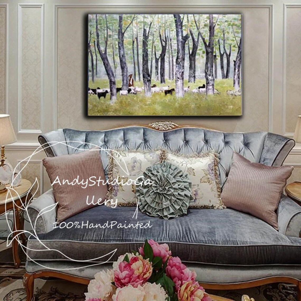 Extra Large Wall Art Tree Paintingabstract Painting for Etsy