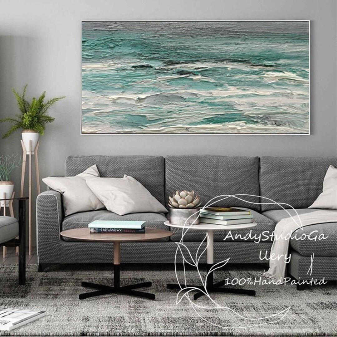 Original Sea Oil Painting on Canvas Sea Landscape Abstract Wall Art ...