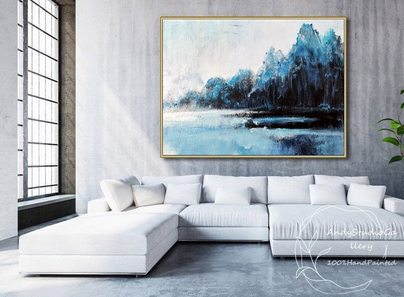 Large Abstract Landscape Oil Painting Original Abstract Wall Art ...