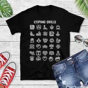 Coping Skills T-Shirt - School Counselor Tee - Mental Health Matters Gift Idea - Psychologist Outfit