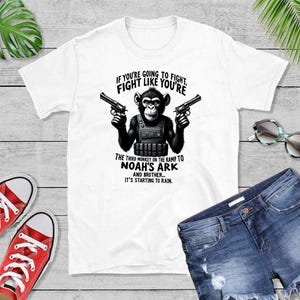 Fight Like You&#39;re The Third Monkey, Tactical Military Humor T-Shirt, Meme T-Shirts, Funny Shirts That Go Hard, Viral Meme Tee