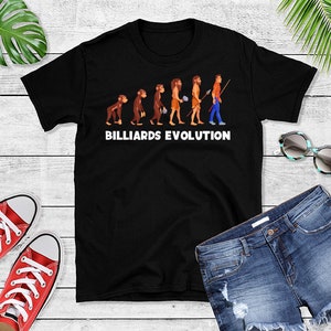 Billiards Evolution T-Shirt - Billiards Tee - Ball Game Gift Idea - Retro Outfit