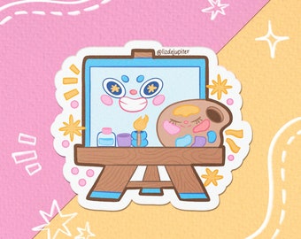 Cute Artist Easel sticker | Vinyl sticker - Hydroflask sticker - journal sticker - cute car sticker - laptop sticker - water bottle sticker