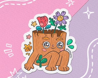 Cute child tree with flowers sticker | Vinyl sticker - Hydroflask sticker - sketchbook sticker - laptop sticker - water bottle sticker