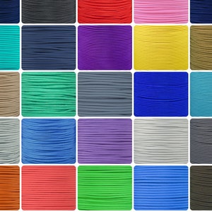 10 Foot Hanks of 550 Paracord – Solid Colors – Large Selection of Colors – USA Made – 7 Strand Cord – Type III Cord