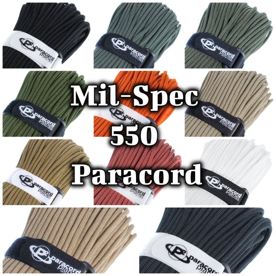 550 Mil-spec Paracord Parachute Cord Type III 7 Strand Core USA Made 10  Colors to Choose Outdoor Activities and Crafting Projects 