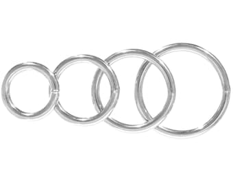 Steel Welded O-Rings – Various Ring Sizes and Pack Sizes – Round – Durable, Strong, Heavy Duty – Keychains, Lanyards, Paracord Pet Collars