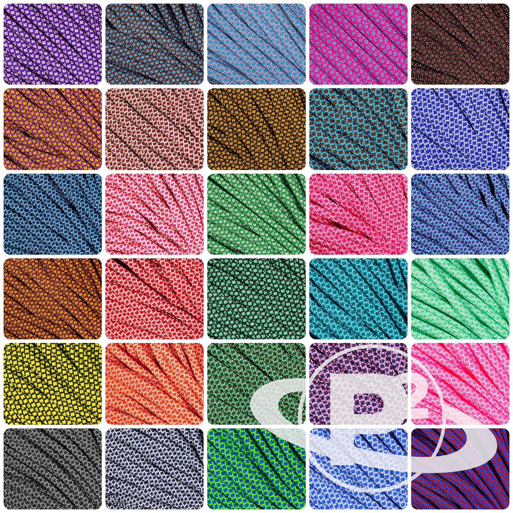 550 Diamond Paracord Various Lengths & Colors Arts and Crafts