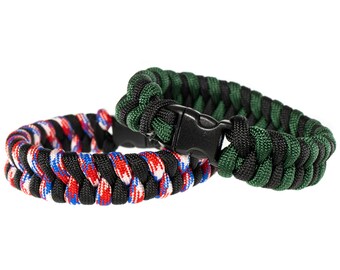Patterned Fishtail Bracelets – Paracord Bracelets – Multiple Colors and Sizes – Personalized – Made in the USA – Customized Bracelets