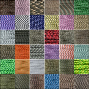 Camo Colored 550 Paracord – Outdoor Activities – Crafting Supplies – 10, 25, 50, and 100 Foot Hanks – Huge Selection of Colors – USA Made