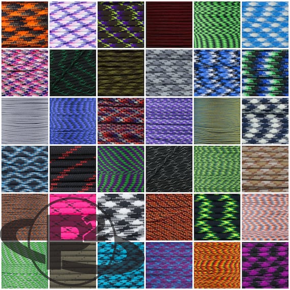 550 Paracord Multi Colors 10, 25, 50, and 100 Foot Hanks Parachute Cord  Made in the USA Craft & Outdoor Supplies Huge Selection 