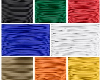 2,5 mm stötdämpande snöre – Primärfärgad snöre med olika längder – Elastisk bungee-snöre – Stretchig dragsko – Stötdämpande snöre i nylon – Rund resår