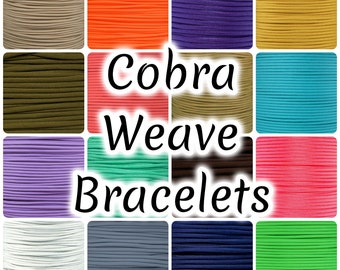 Solid Colored Bracelets – Handmade Cobra Weaved – Ridged Comfortable Bracelets – Paracord Bracelets – Personalized Accessories