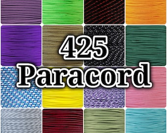 Multicolored and Solid Color 425 Paracord – Paracord Arts & Crafts, Outdoor Activities – 10, 25, 50, and 100-Foot Lengths – USA Made