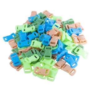 Glow in the Dark Buckles – 3/8-Inch Webbing Slot – Accessories for Paracord Projects – Backpack, Jewelry Making, Lanyards – Contoured Buckle