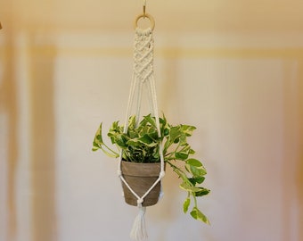 Macrame Plant Hanger: 4mm Cotton Cord, 23.5" Length