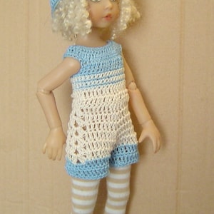 Zweifarbiger Strampler,Mercerized Thread,Effner 12&quot; Doll®,3PC Set,Romper,Beanie,Abnehmbarer Kragen von Caruss30x70StudioUsa