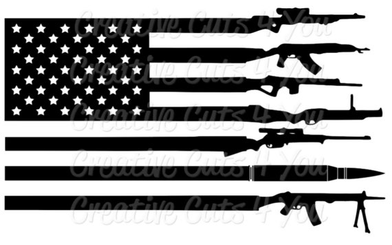Download American Flag W Guns Svg Jpeg Png Instant Download Etsy