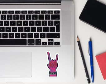 spider punk rock on Bubble-free stickers
