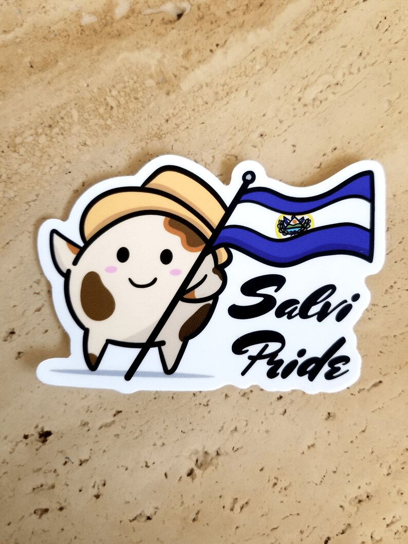 Pupusa El Salvador Pride Sticker Vinyl image 1