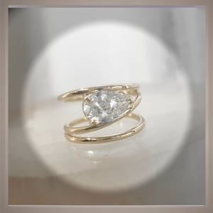 2.00 Ct Diamant Helix Verlobungsring im Birnenschliff VS1 amp;