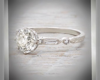 1.55 Carat Edwardian Antique Vintage Style  Diamond Engagement Ring VVS2 *** By Chelsea Leigh & Company