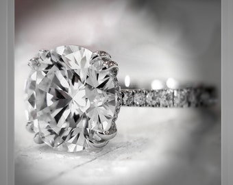 On SALE***3.12 Carat Brilliant Cut Round Diamond Solitaire Engagement Ring VS1  *IGI Certified *** By Chelsea Leigh and Company