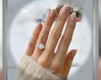 On Sale *** 2.80 Ct Emerald Cut Diamond Ring W/ Trapezoids  VVS2 *** By Chelsea Leigh and Company