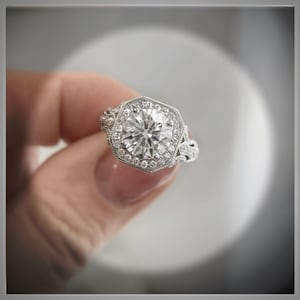 Quick Ship*** 2.65 Carat Edwardian Antique Style Platinum Diamond Engagement Ring *** By Chelsea Leigh and Company