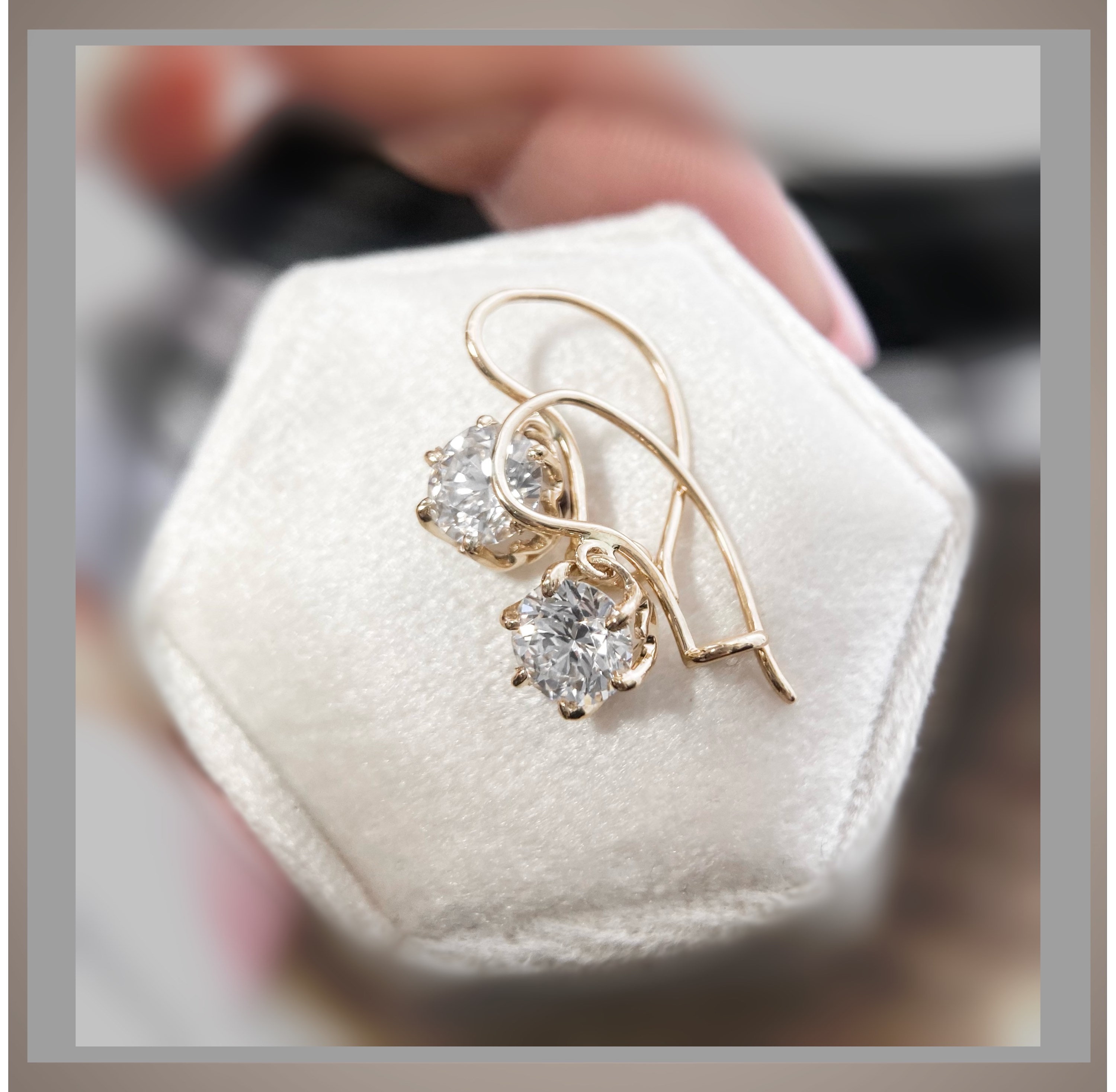 French wire diamond earrings clearance