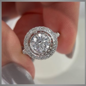 2.08 Carat Edwardian Antique Vintage Style  Filigree Diamond Engagement Ring *** By Chelsea Leigh and Company