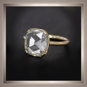 On Sale ***3.00 Ct. Antique Rose Cut Diamond Engagement Ring ***By Chelsea Leigh & Co