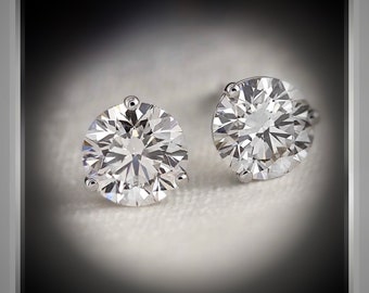 On Sale *** 2.50 Ct. Martini  Style Earrings VVS2 By Chelsea Leigh & Company