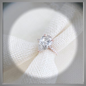 3.50 Carat Pear Diamond Solitaire Engagement Ring Rose Gold  VS1   *IGI  Certified 5 prong***By Chelsea Leigh and Company