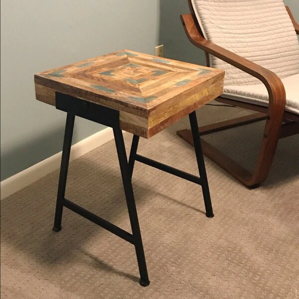 Rustic Side Table Etsy