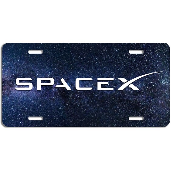 SPACEX Vanity Aluminum Vehicle License Plate Car Truck SUV Tag Etsy