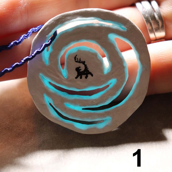 Glow in the Dark Cat Necklace, Moon Pendant, Kitty Walking on Moon Necklace, Luminescent Cat Pendant, Cat Lover Gift, Glowing Cat Jewelry