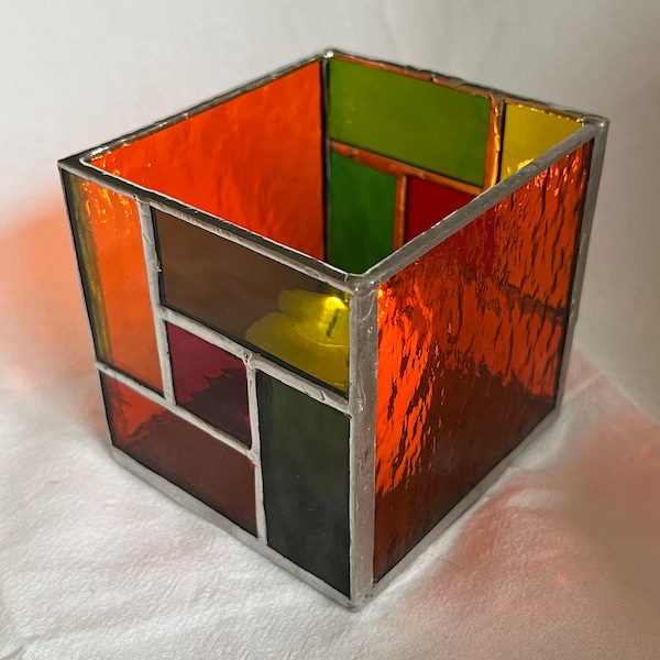 Stained Glass Candle Box