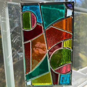 Abstraktes Buntglas Panel - multi-color (mini)