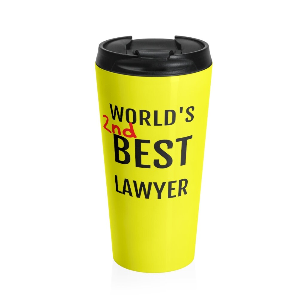 World s 2nd Best Lawyer Stainless Steel Travel Mug Lawyer Etsy Canada