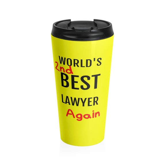 World's 2nd Best Lawyer Again Stainless Steel Travel Mug Etsy