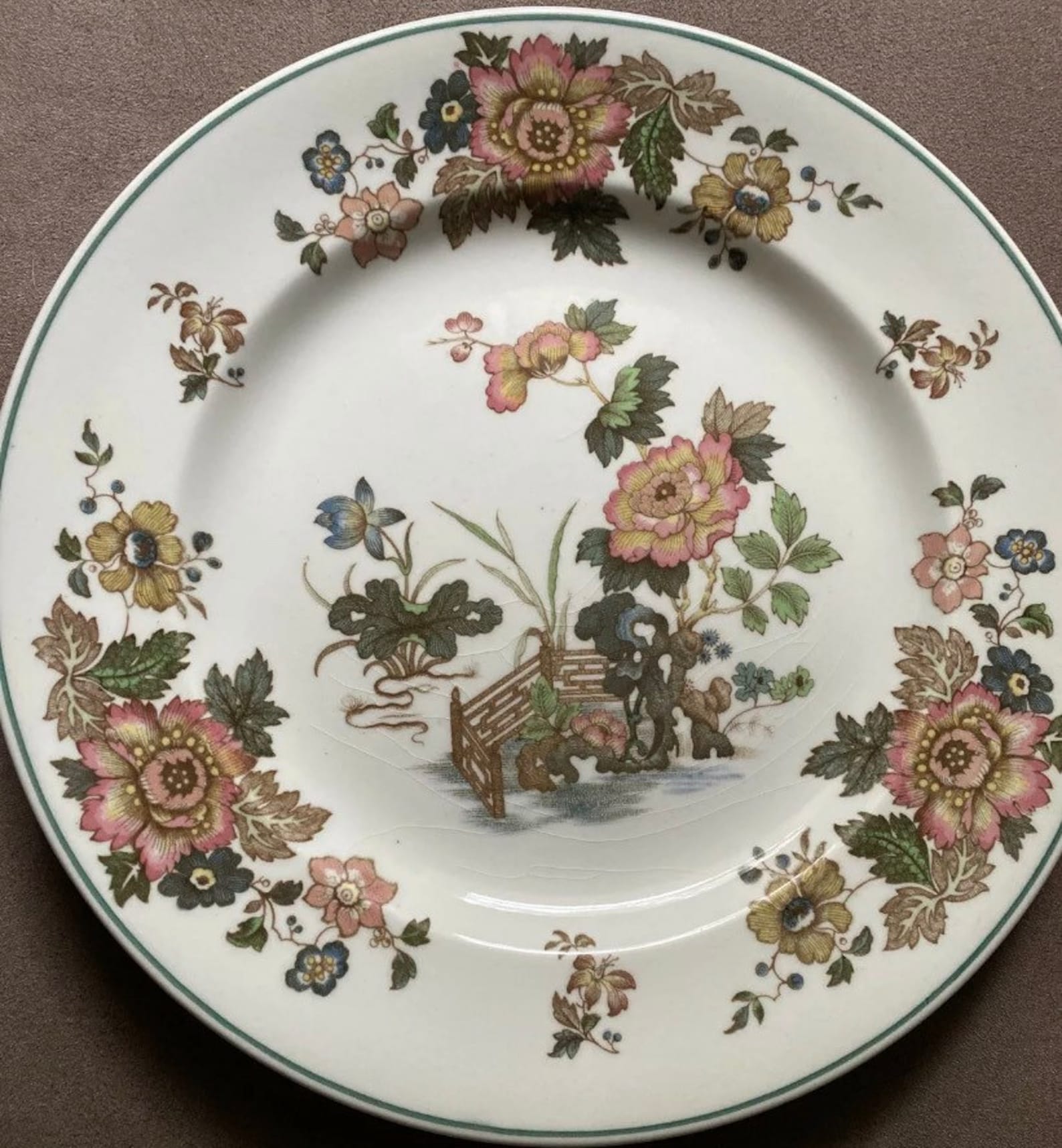 WEDGWOOD eastern Flowers TKD426 Salad Plate RARE Etsy