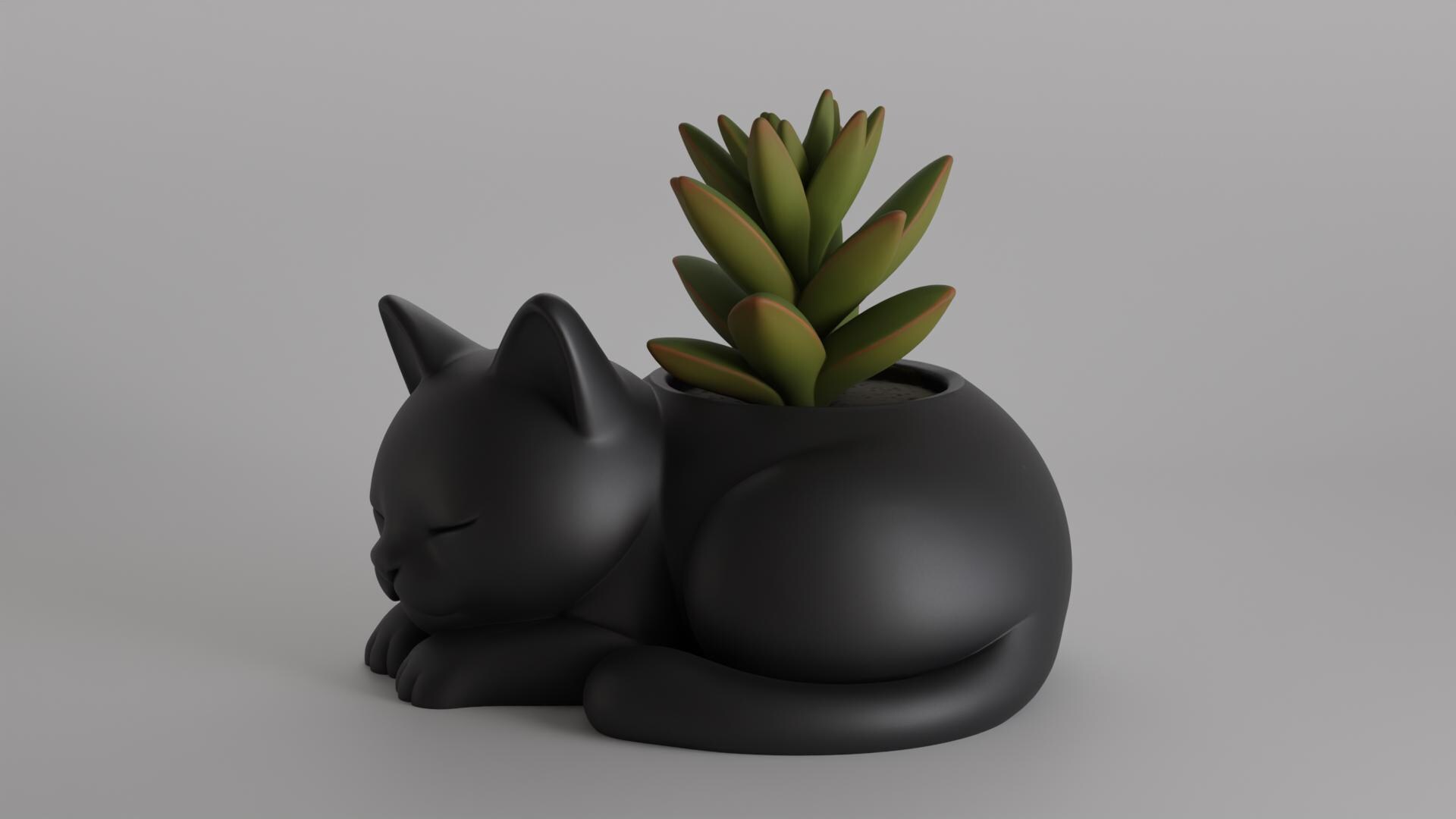 Zoegneer Cat Designs - Vaso per piante a forma di gatto siamese, vasi da fiori e piante in vaso, per interni ed esterni, motivo gatto bianco 2