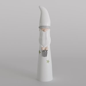 Elegant Santa Claus Digital STL File - 3D Printable Christmas Decor, Cone Santa with Gift and Stars Design, Holiday Decoration STL File